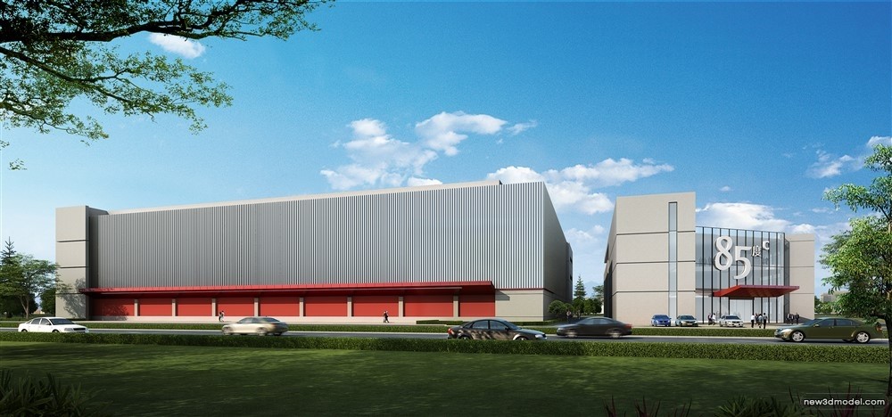 3D Models of Commercial Building – Exterior 3D Scenes – 605 – VRAY - thumbnail 2