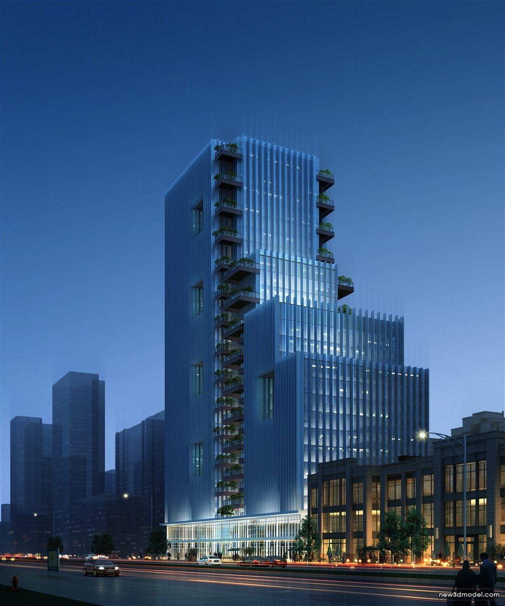 3D Models of Commercial Building – Exterior 3D Scenes – 350 – VRAY - thumbnail 3