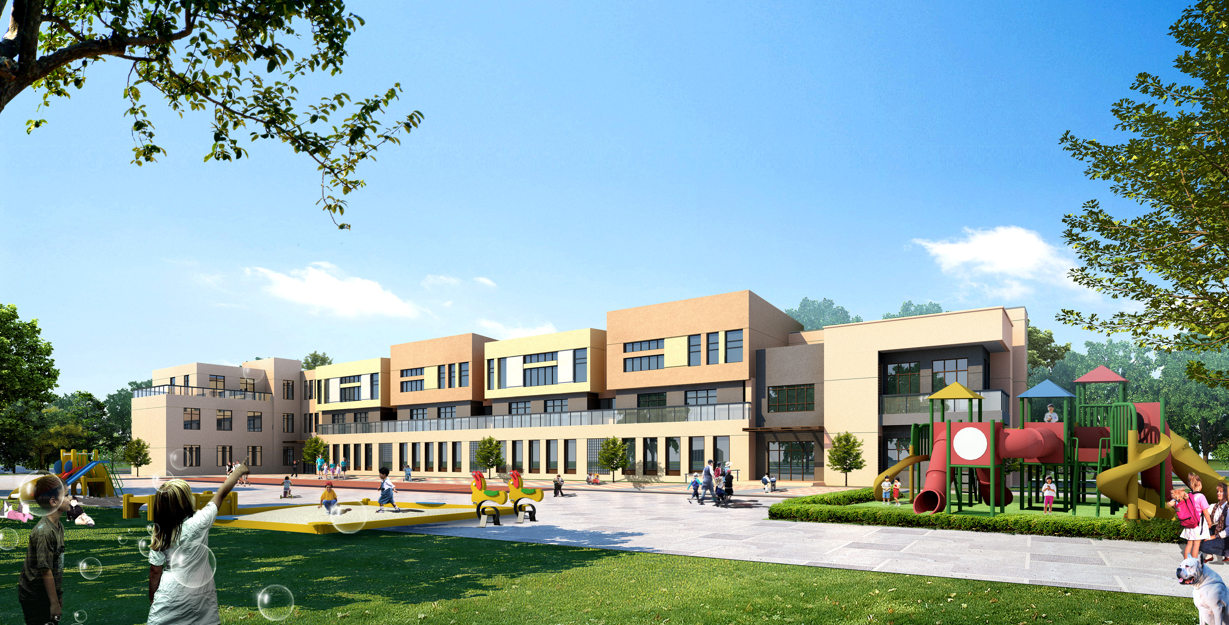 Exterior 3D Models of Shool – 3D Scenes – 045 – VRAY - thumbnail 2