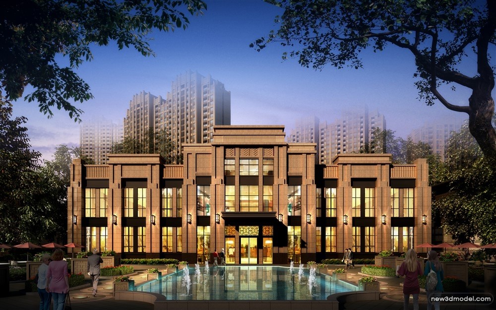 3D Models of Commercial Building – Exterior 3D Scenes – 1065 – VRAY - thumbnail 2