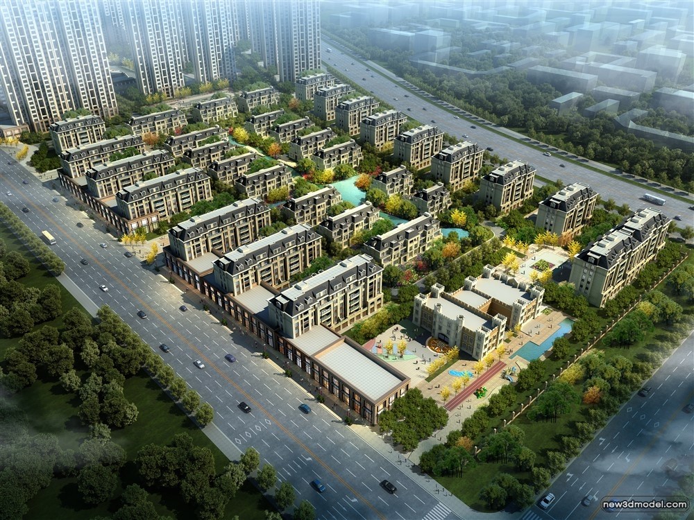 3D Models of Commercial Building – Exterior 3D Scenes – 442 – VRAY - thumbnail 5