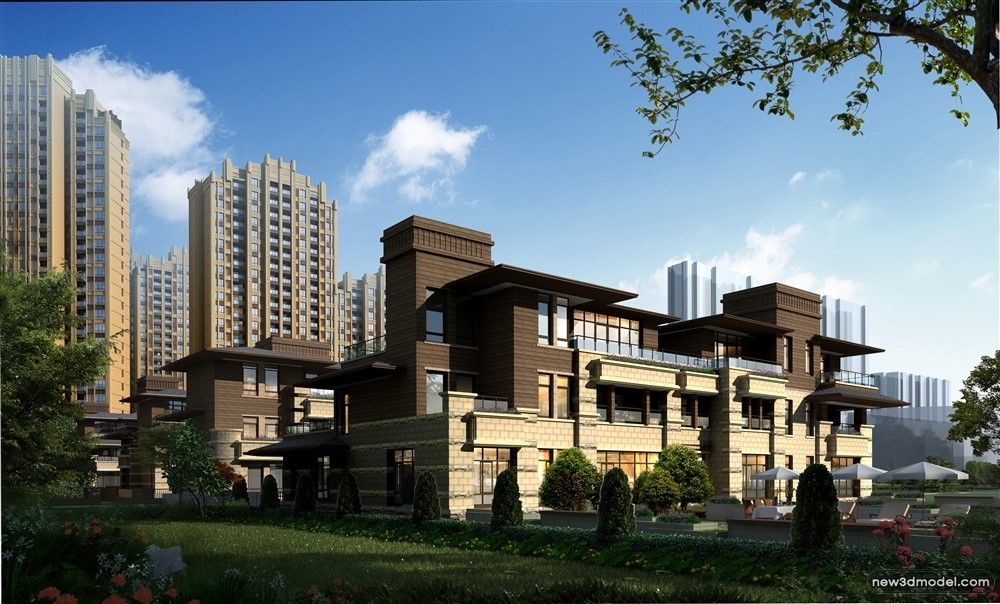 3D Models of Commercial Building – Exterior 3D Scenes – 1065 – VRAY - thumbnail 4