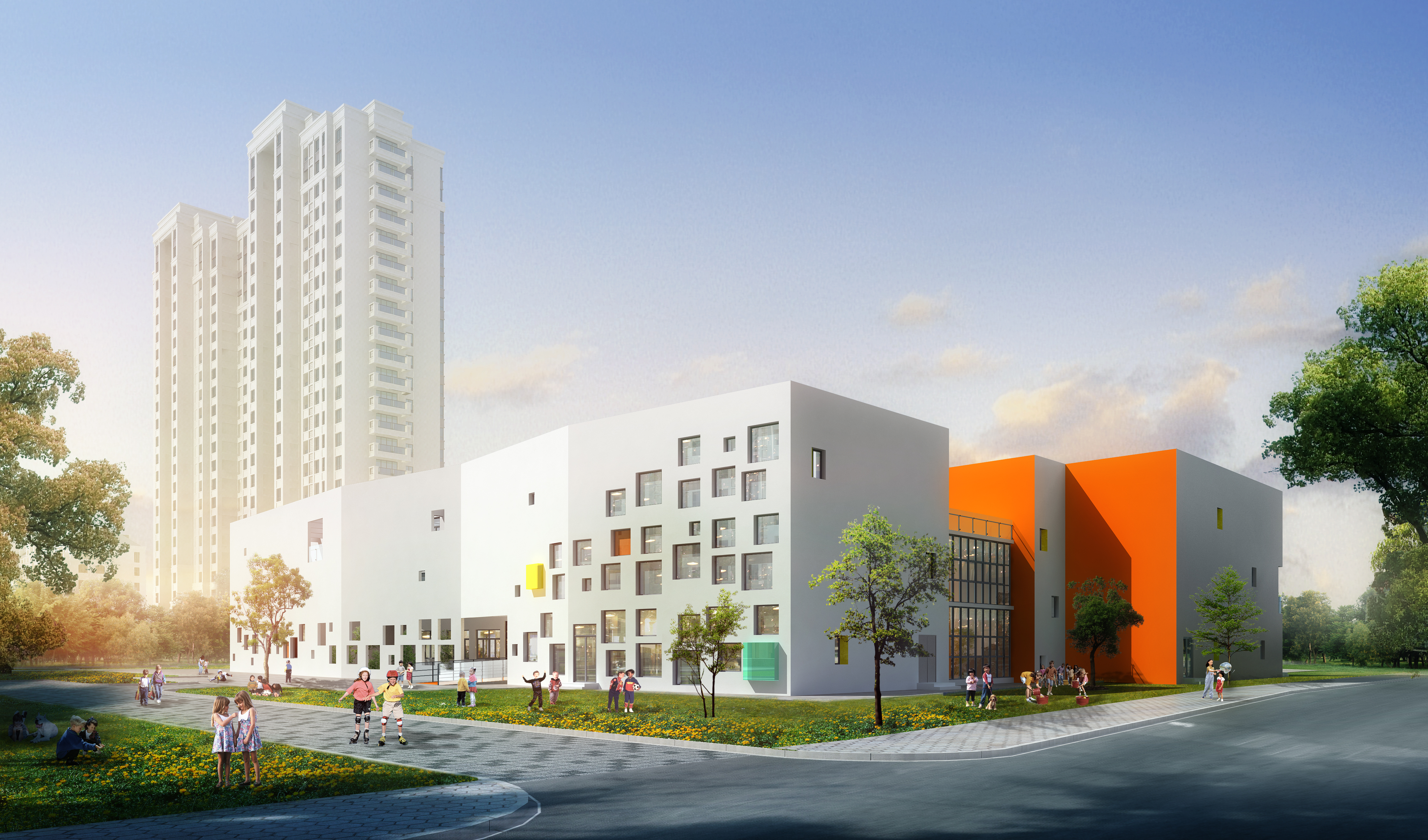 Exterior 3D Models of Shool – 3D Scenes – 046 – VRAY - thumbnail 2