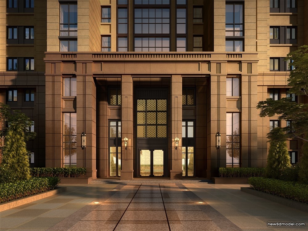 3D Models of Commercial Building – Exterior 3D Scenes – 1069 – VRAY - thumbnail 2