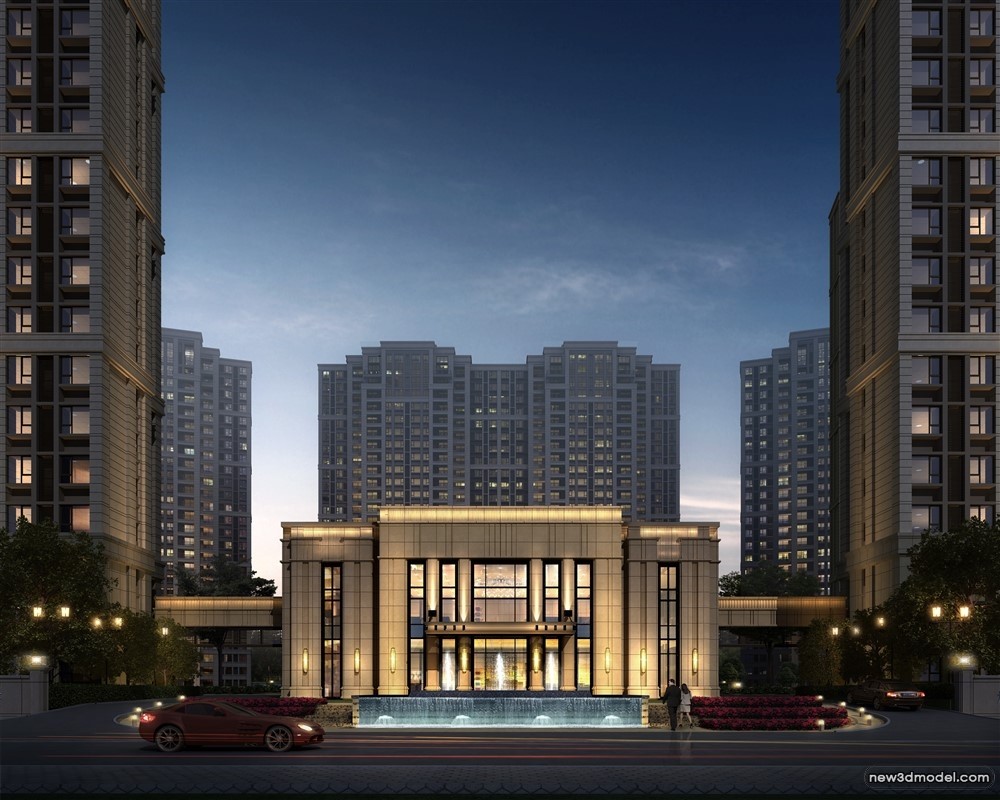 3D Models of Commercial Building – Exterior 3D Scenes – 1069 – VRAY - thumbnail 4