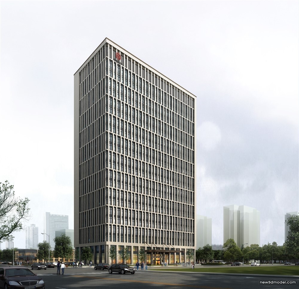 3D Models of Commercial Building – Exterior 3D Scenes – 1070 – VRAY - thumbnail 2