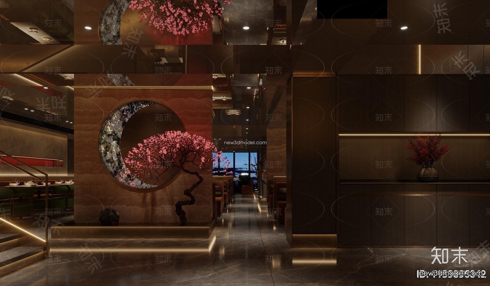 Seafood Restaurant 3D Scene – 3D Blocks – 009 – CORONA - thumbnail 2
