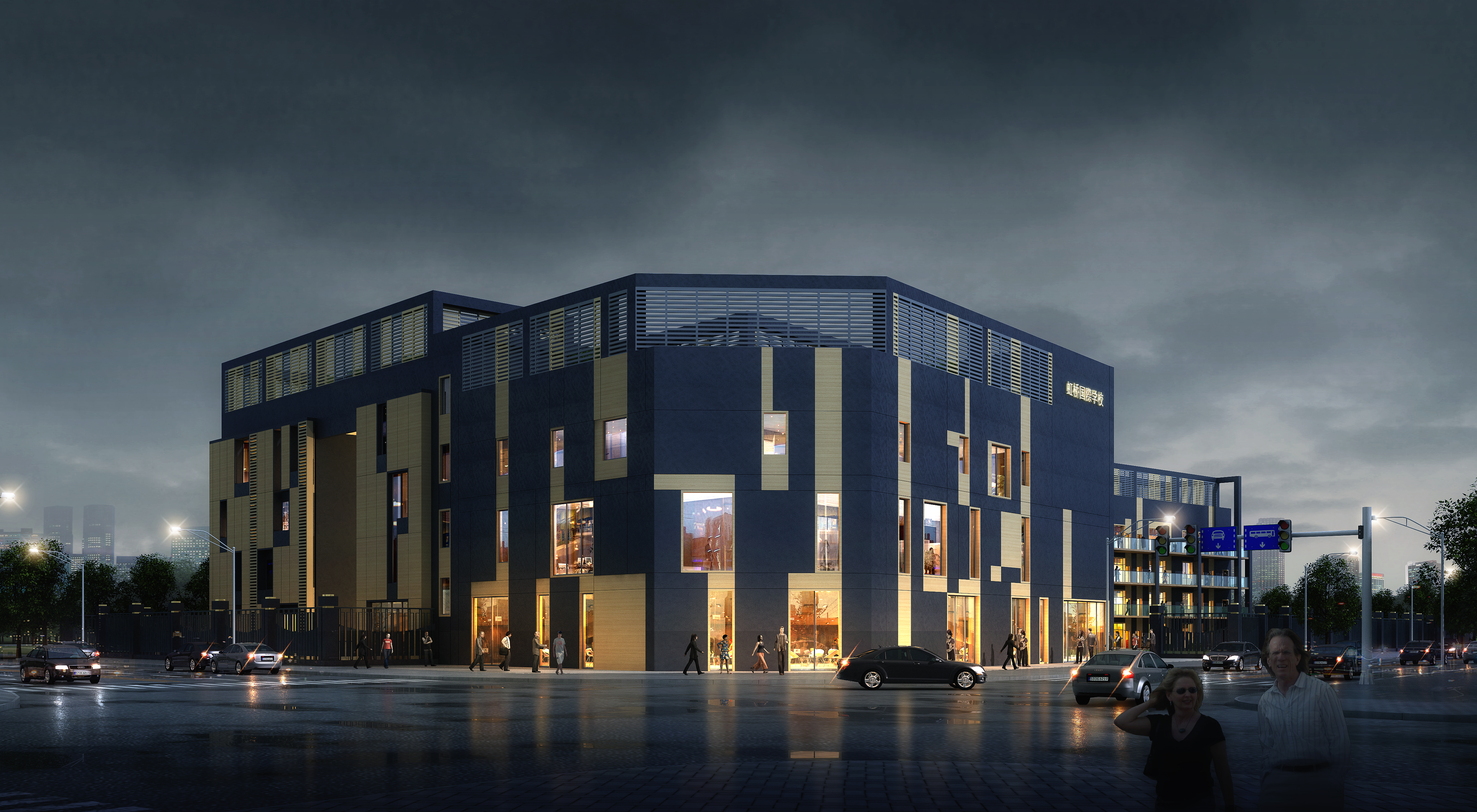 Exterior 3D Models of Shool – 3D Scenes – 048 – VRAY - thumbnail 3