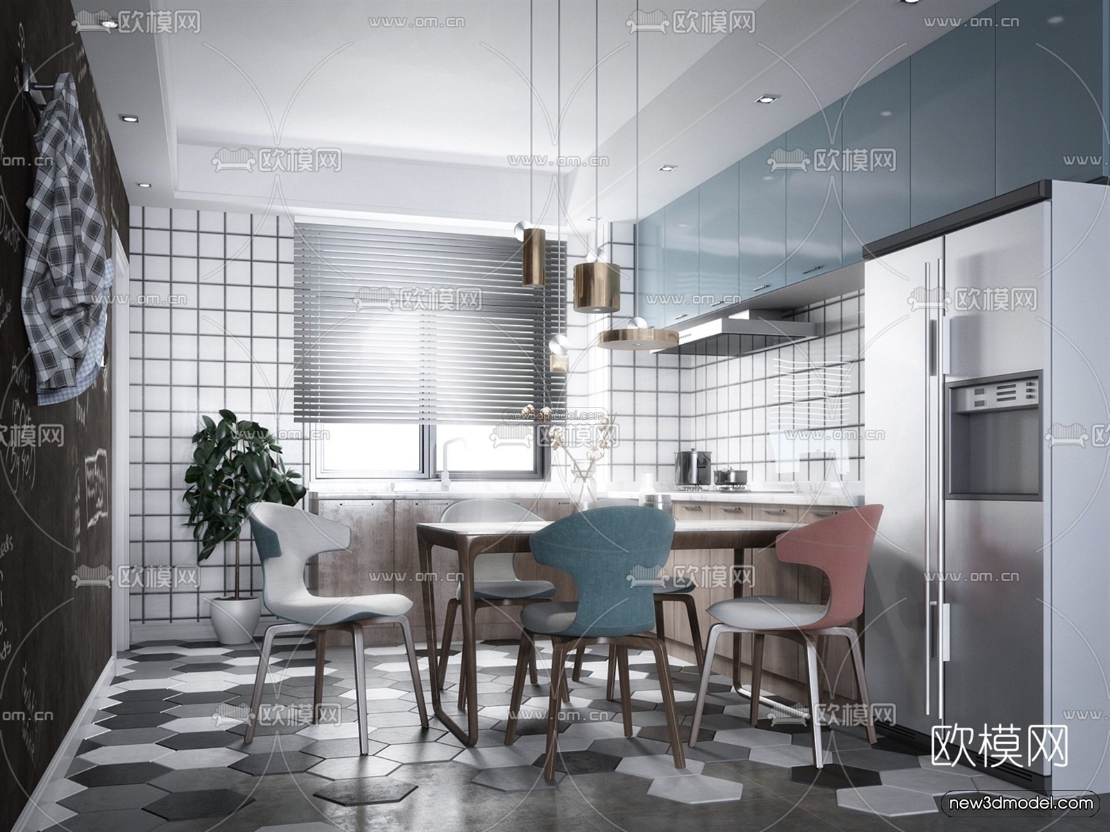 Morandi Style Interior 3D Blocks – Living Room 3D Scene – 099 – VRAY - thumbnail 2