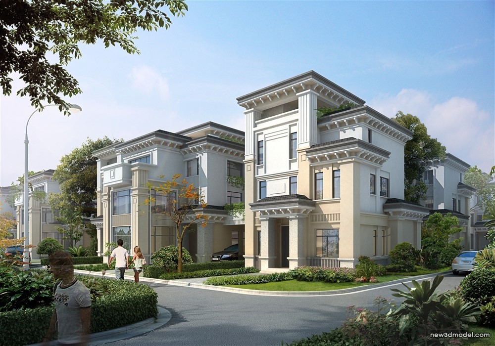 3D Models of Commercial Building – Exterior 3D Scenes – 448 – VRAY - thumbnail 2