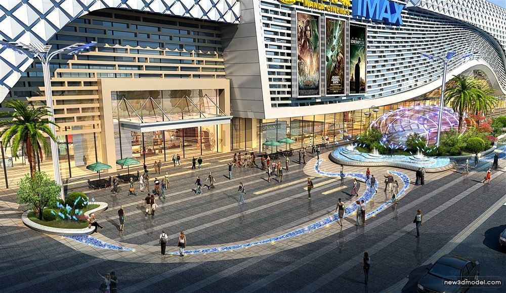 3D Models of Commercial Building – Exterior 3D Scenes – 447 – VRAY - thumbnail 4