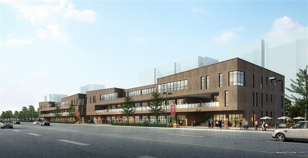 3D Models of Commercial Building – Exterior 3D Scenes – 353 – VRAY - thumbnail 2