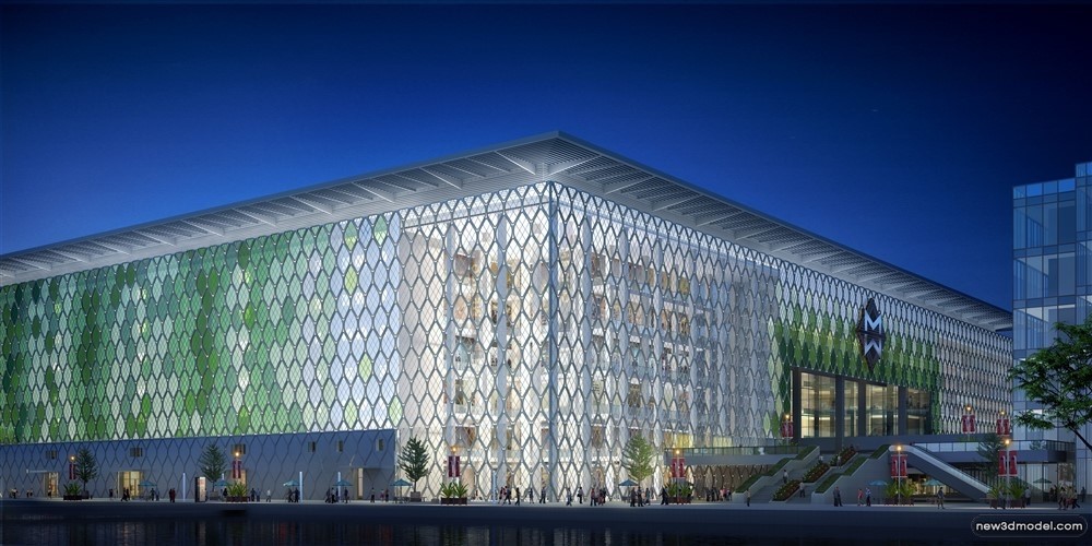 3D Models of Commercial Building – Exterior 3D Scenes – 613 – VRAY - thumbnail 2
