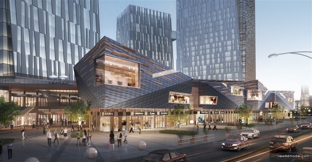 3D Models of Commercial Building – Exterior 3D Scenes – 1075 – VRAY - thumbnail 5