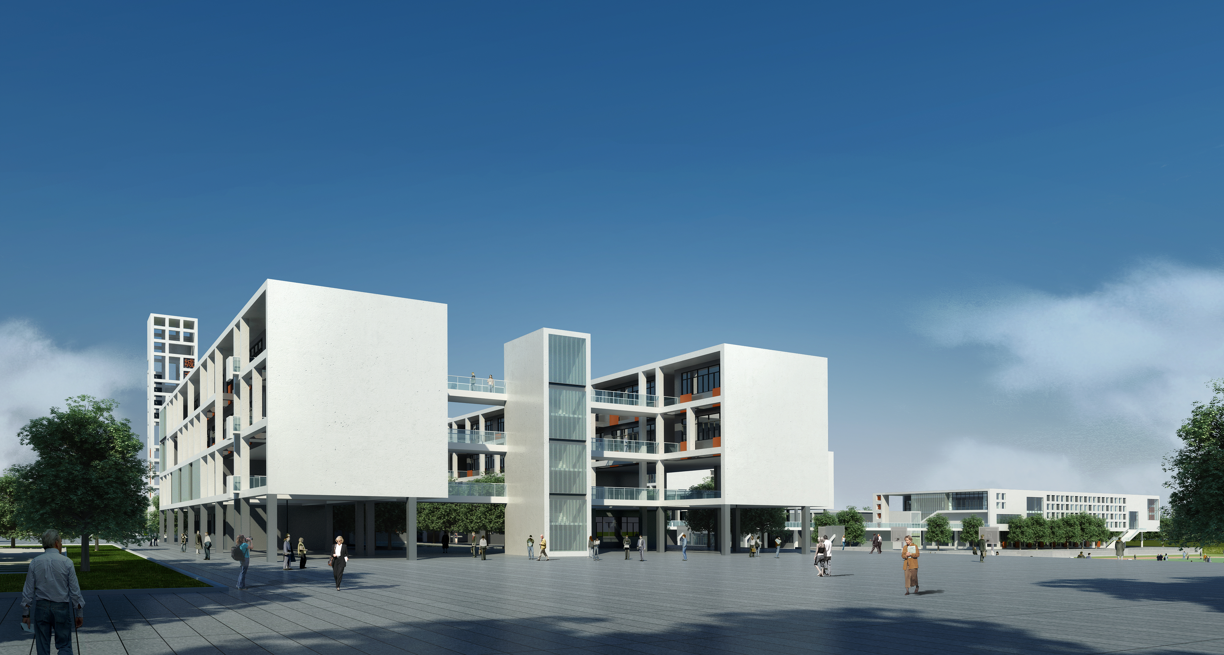 Exterior 3D Models of Shool – 3D Scenes – 051 – VRAY - thumbnail 4