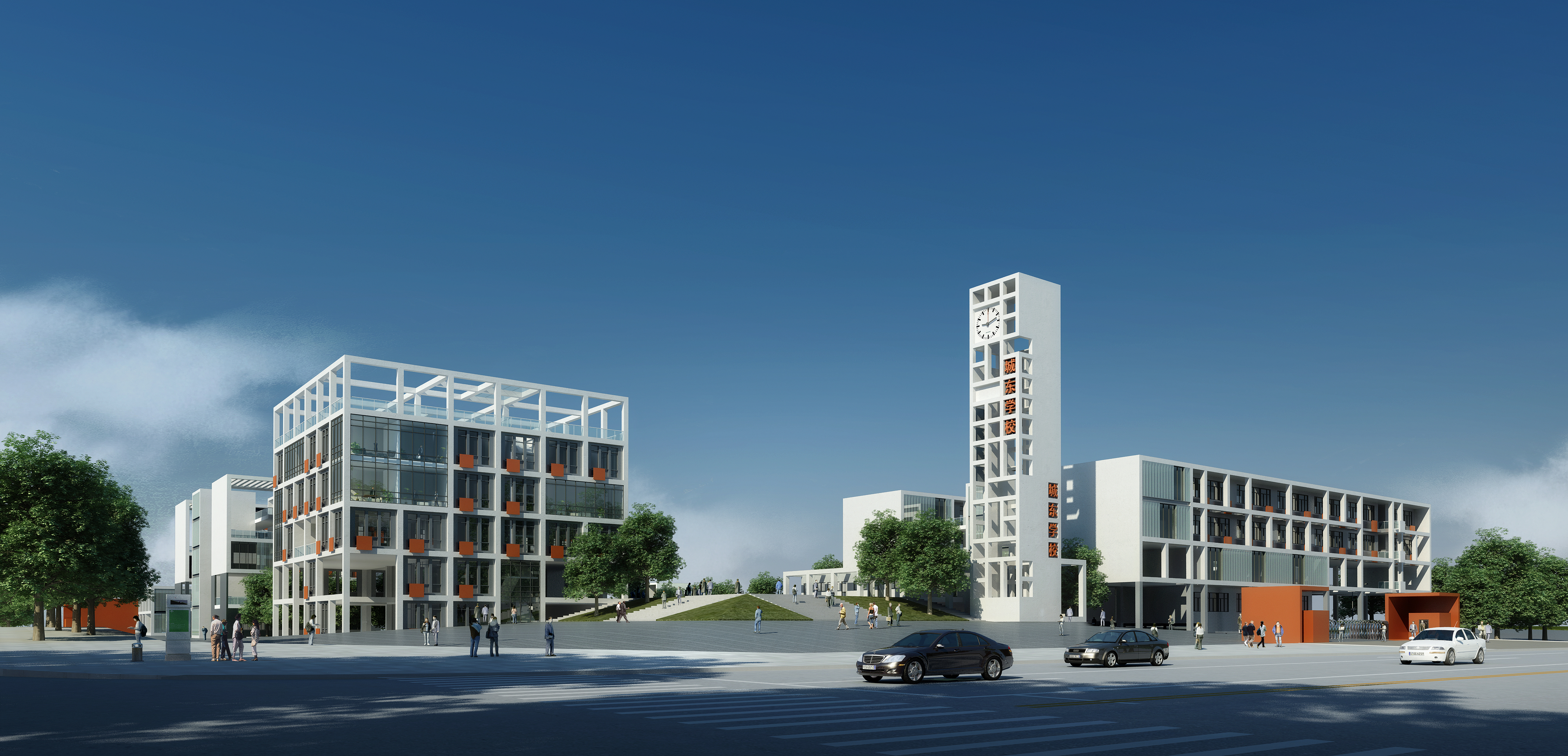 Exterior 3D Models of Shool – 3D Scenes – 051 – VRAY - thumbnail 3