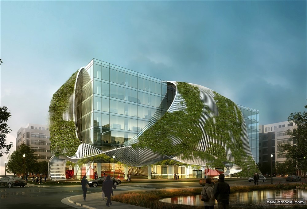 3D Models of Commercial Building – Exterior 3D Scenes – 610 – VRAY - thumbnail 3
