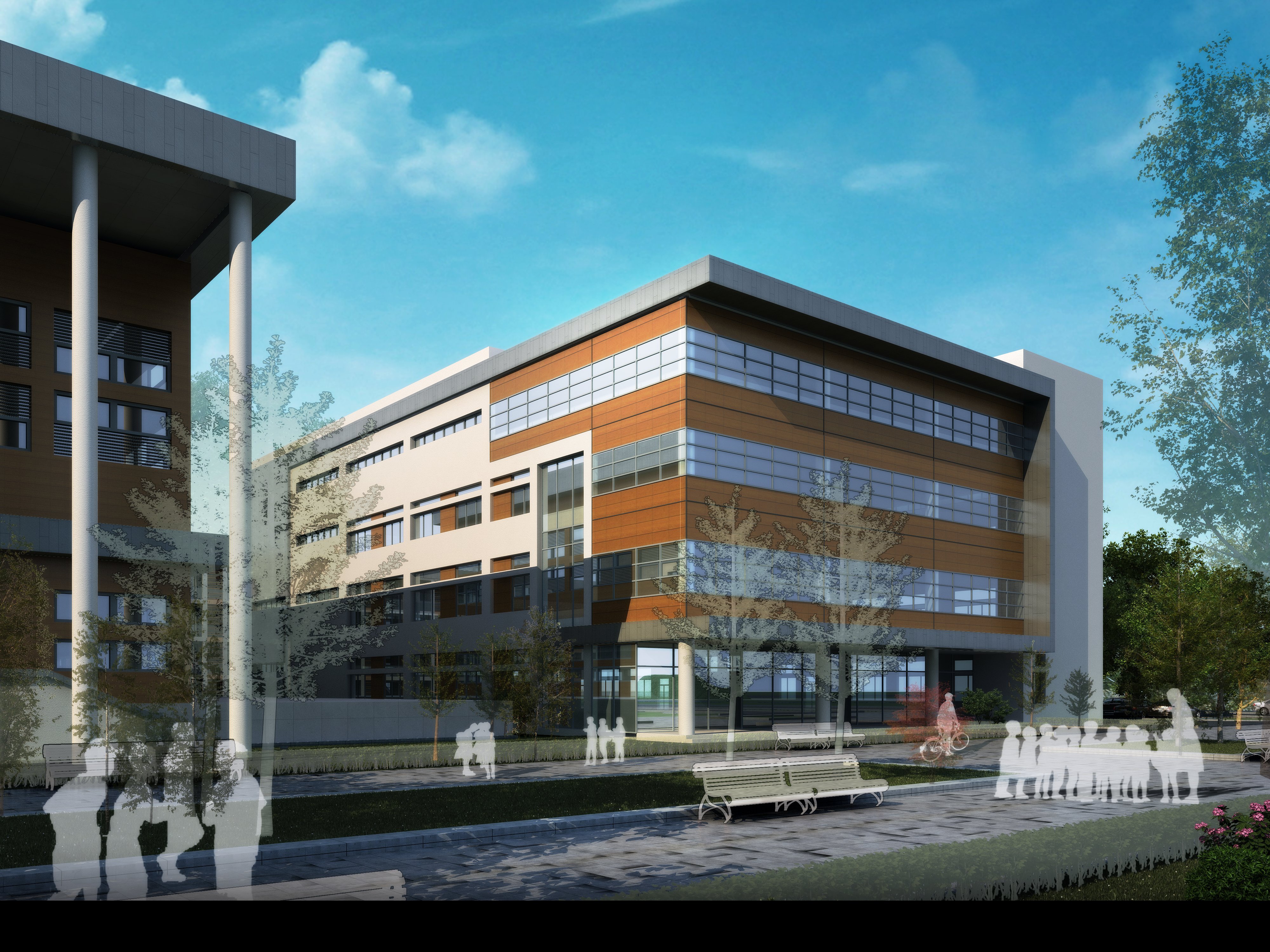 Exterior 3D Models of Shool – 3D Scenes – 052 – VRAY - thumbnail 5
