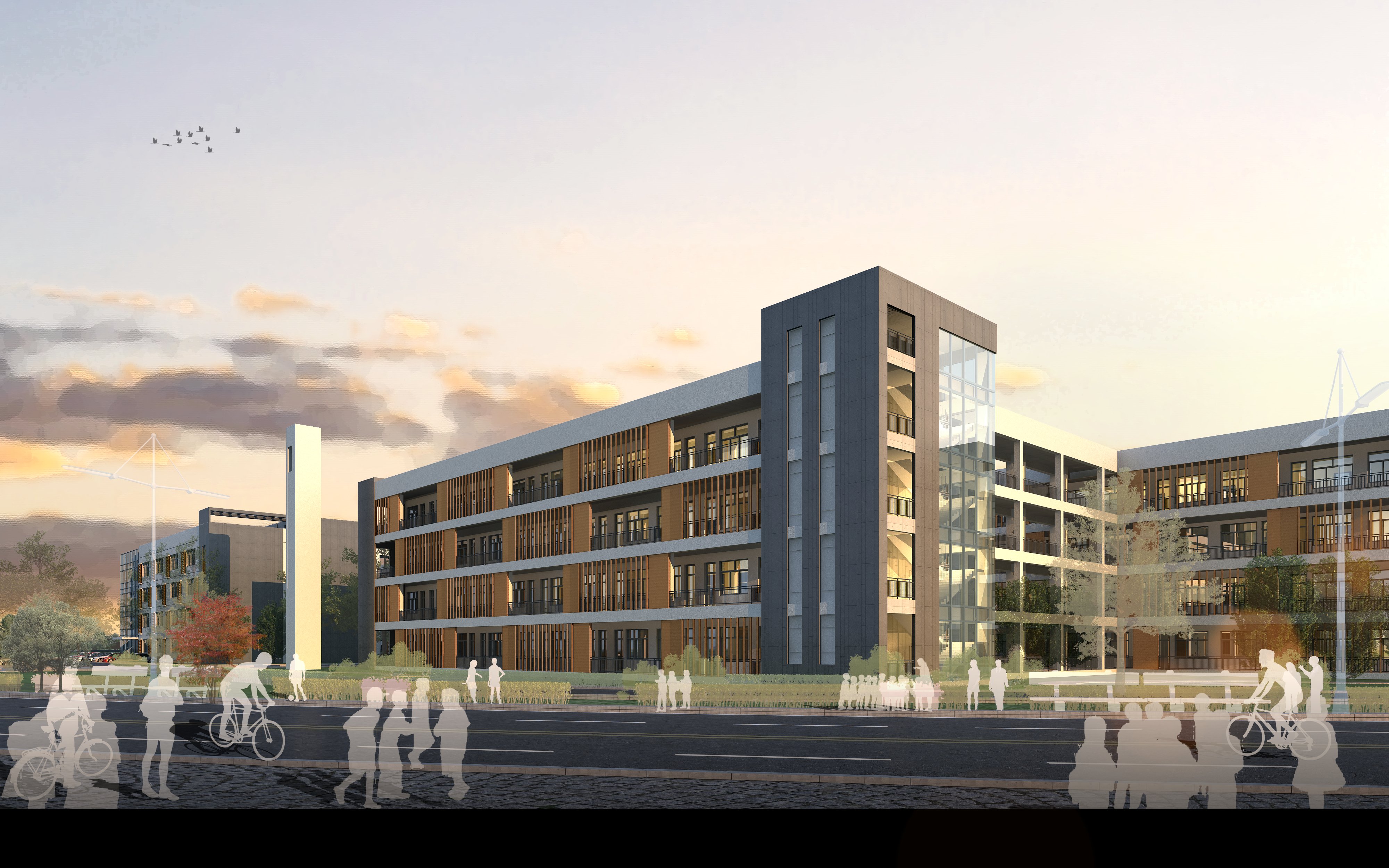 Exterior 3D Models of Shool – 3D Scenes – 052 – VRAY - thumbnail 3