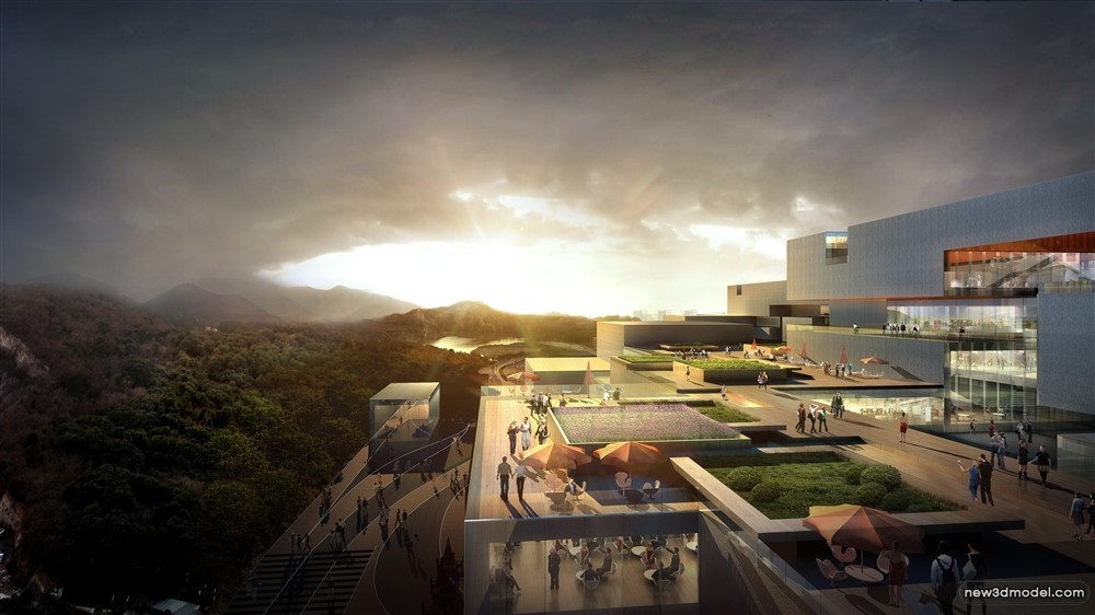 3D Models of Commercial Building – Exterior 3D Scenes – 1083 – VRAY - thumbnail 4