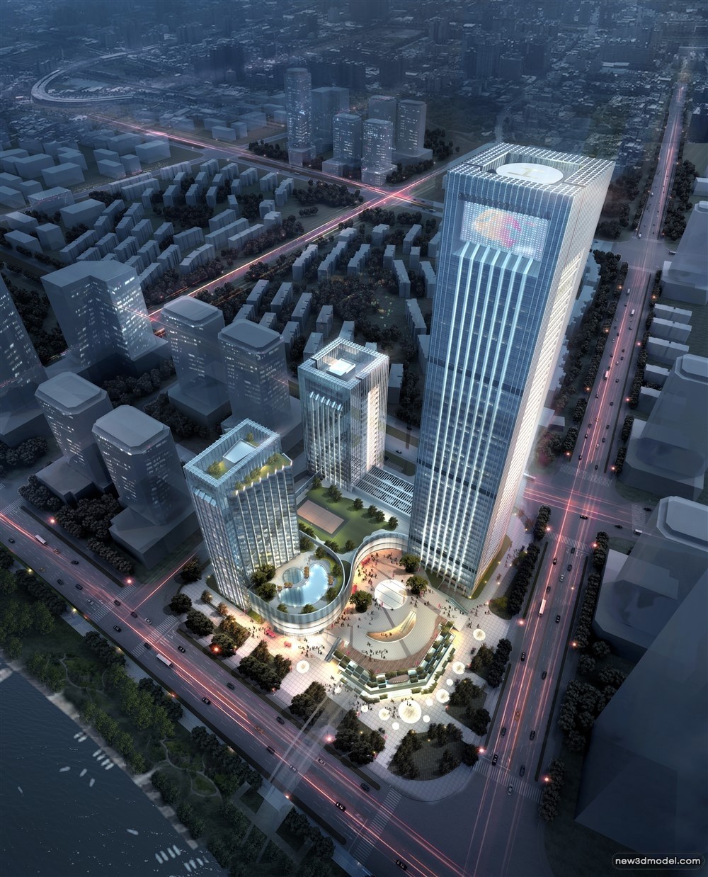 3D Models of Commercial Building – Exterior 3D Scenes – 286 – VRAY - thumbnail 2