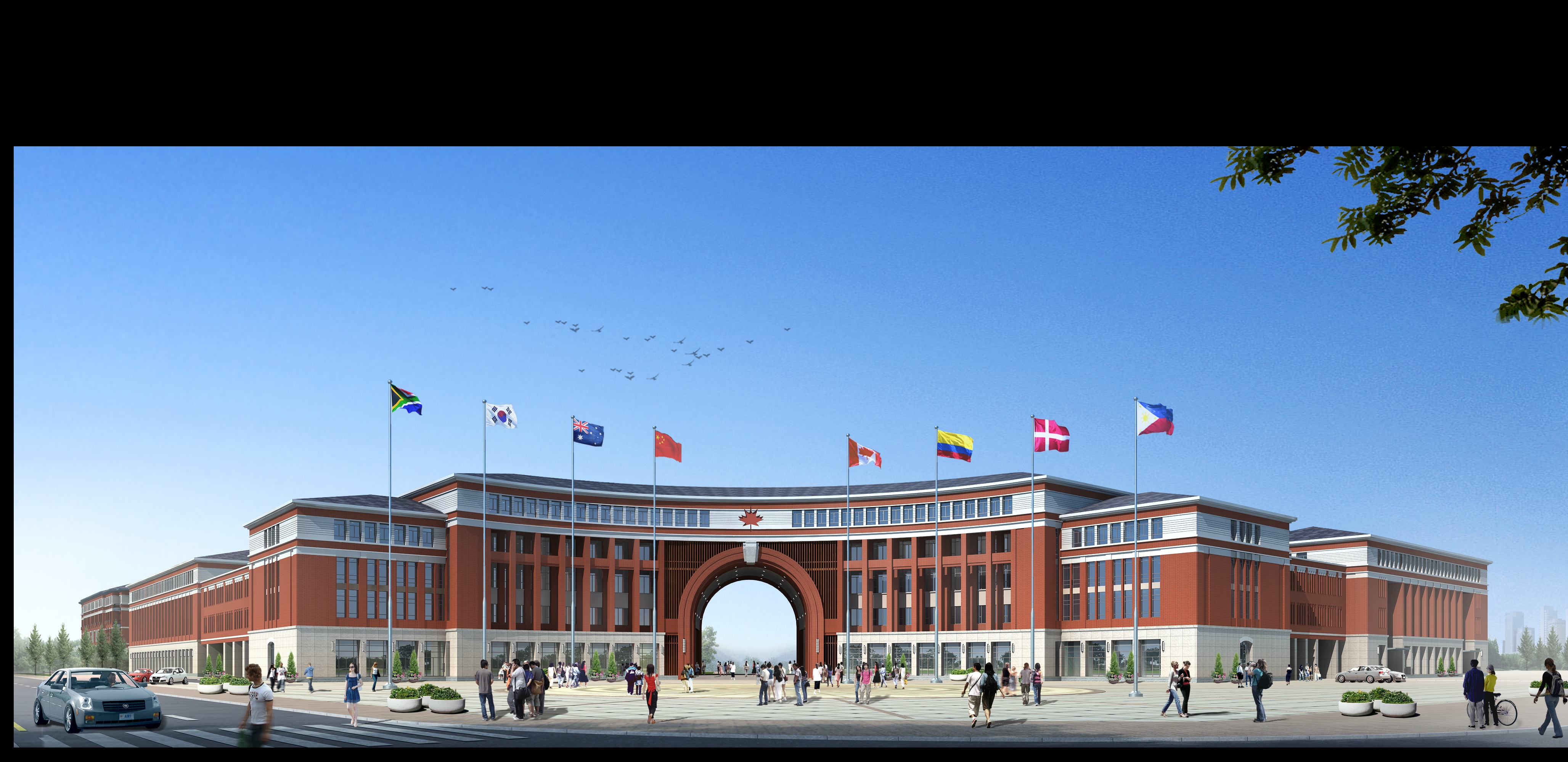 Exterior 3D Models of Shool – 3D Scenes – 057 – VRAY - thumbnail 2