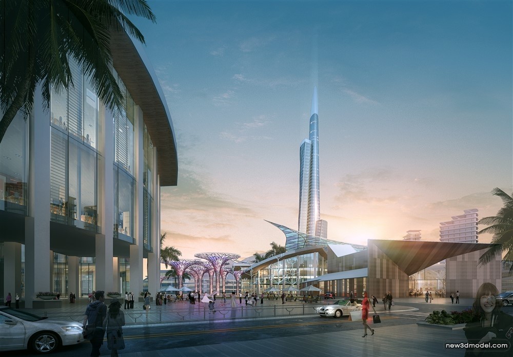 3D Models of Commercial Building – Exterior 3D Scenes – 619 – VRAY - thumbnail 2