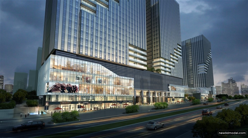 3D Models of Commercial Building – Exterior 3D Scenes – 453 – VRAY - thumbnail 3