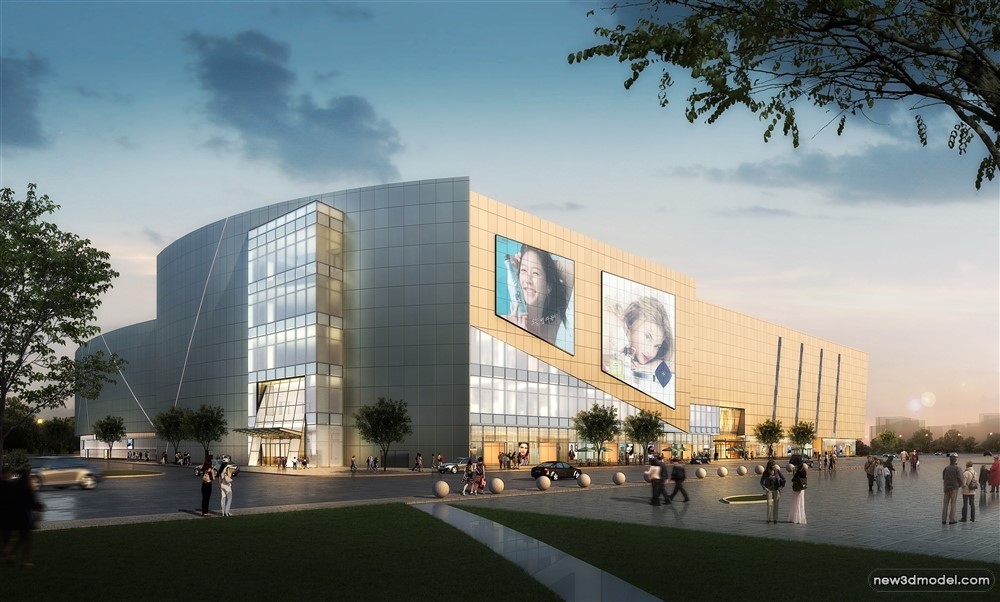 3D Models of Commercial Building – Exterior 3D Scenes – 456 – VRAY - thumbnail 2