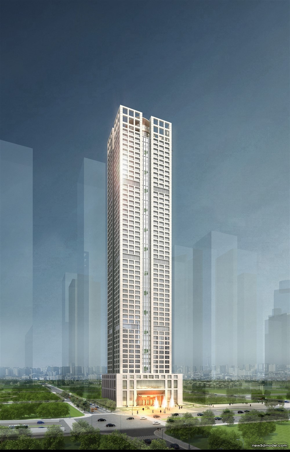 3D Models of Commercial Building – Exterior 3D Scenes – 616 – VRAY - thumbnail 2