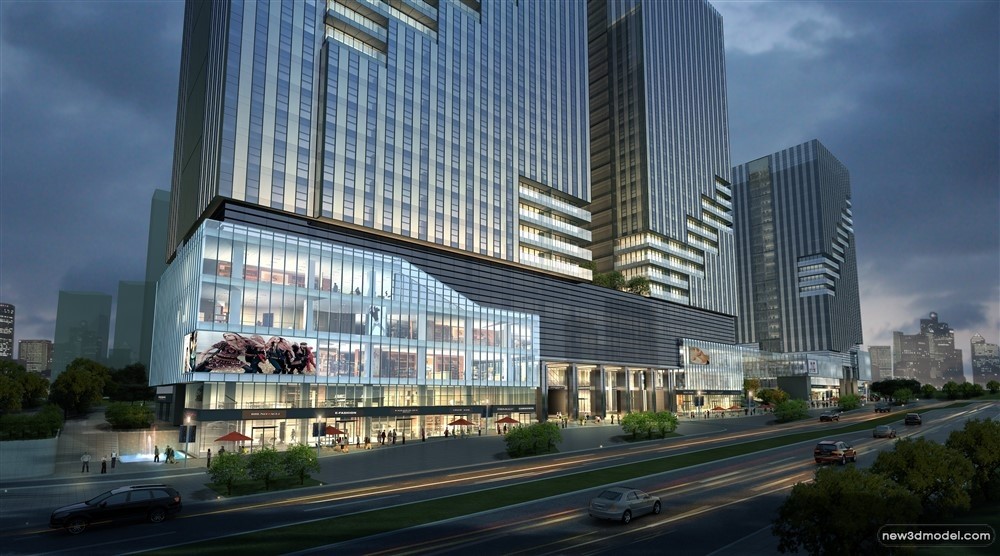 3D Models of Commercial Building – Exterior 3D Scenes – 453 – VRAY - thumbnail 4