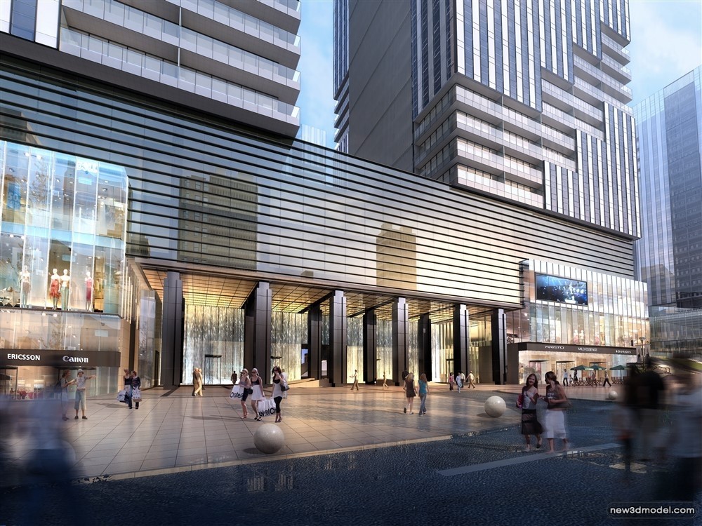 3D Models of Commercial Building – Exterior 3D Scenes – 453 – VRAY - thumbnail 5
