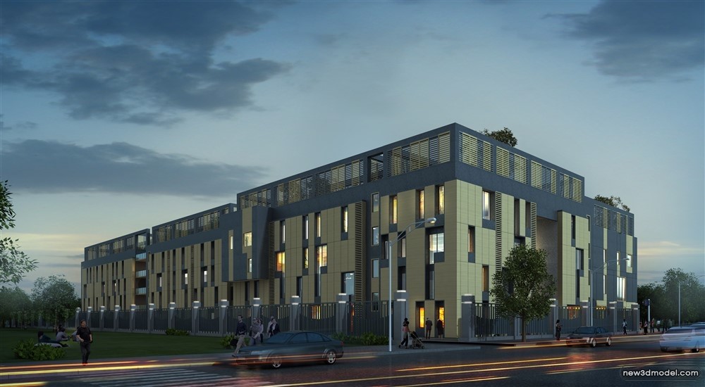 3D Models of Commercial Building – Exterior 3D Scenes – 359 – VRAY - thumbnail 2