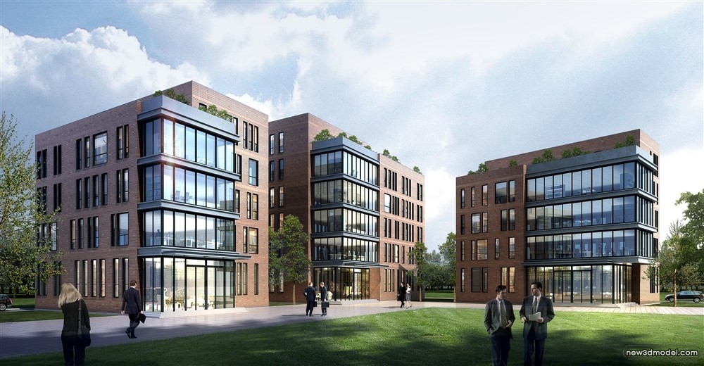 3D Models of Commercial Building – Exterior 3D Scenes – 455 – VRAY - thumbnail 2