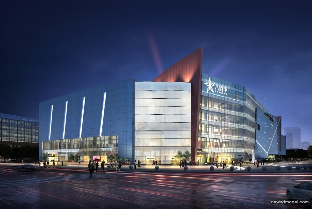 3D Models of Commercial Building – Exterior 3D Scenes – 456 – VRAY - thumbnail 3