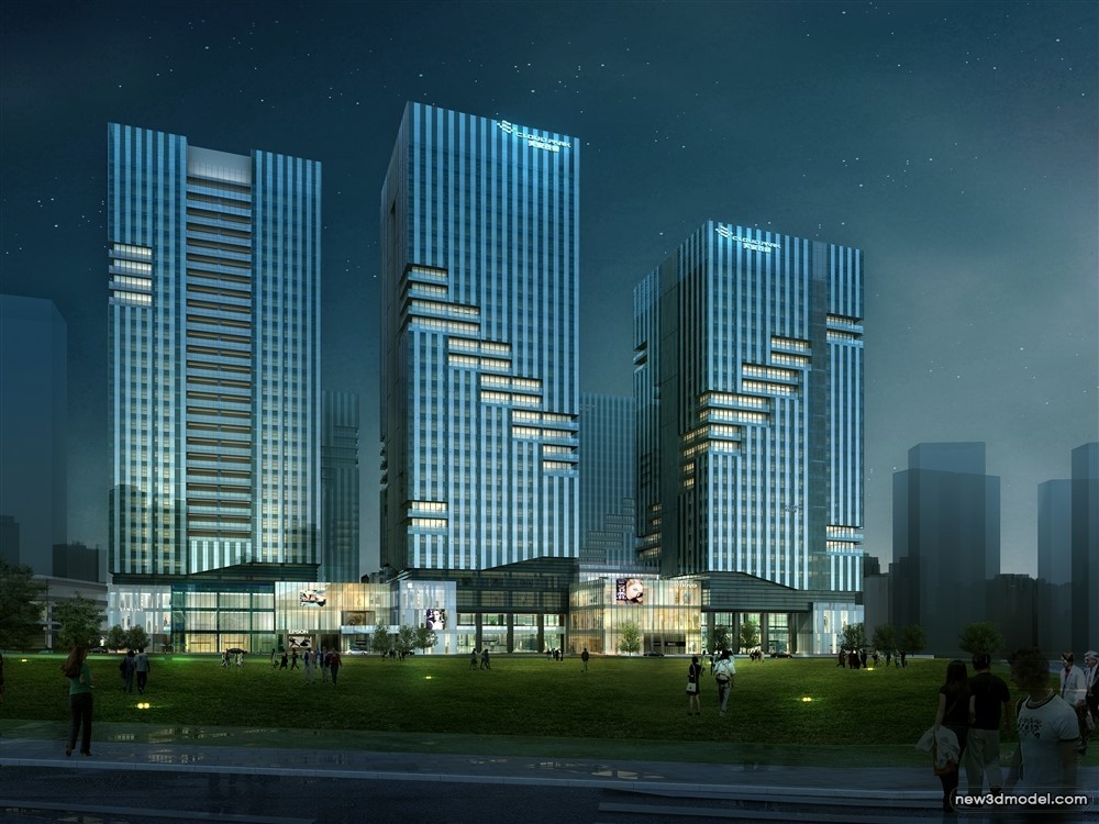 3D Models of Commercial Building – Exterior 3D Scenes – 453 – VRAY - thumbnail 2