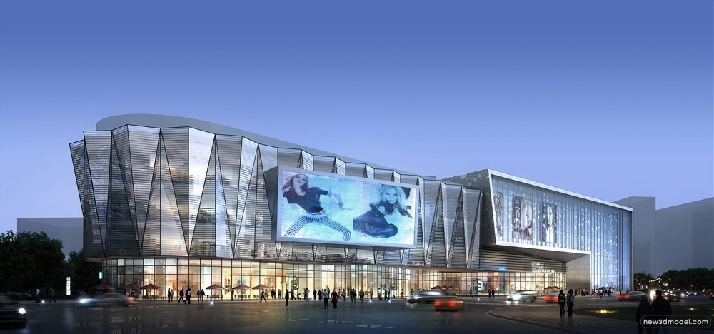 3D Models of Commercial Building – Exterior 3D Scenes – 618 – VRAY - thumbnail 2