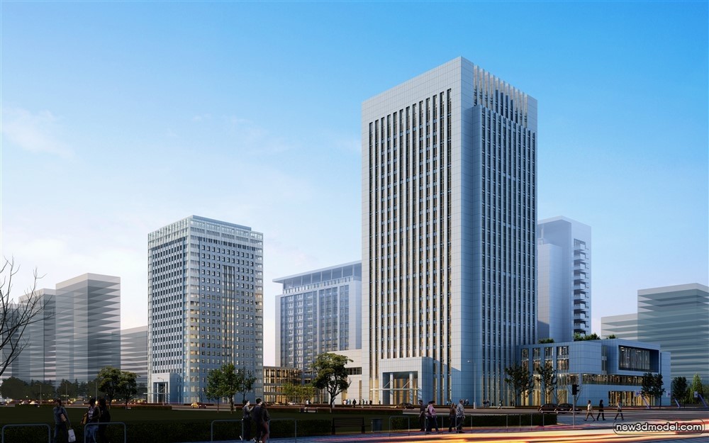 3D Models of Commercial Building – Exterior 3D Scenes – 360 – VRAY - thumbnail 3