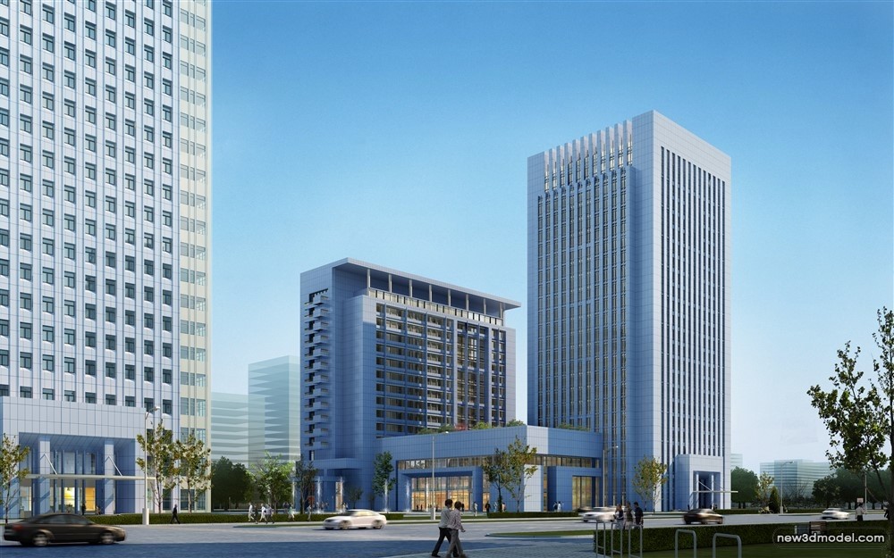 3D Models of Commercial Building – Exterior 3D Scenes – 360 – VRAY - thumbnail 2