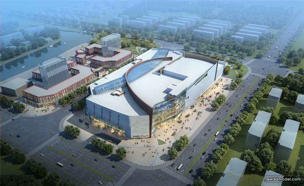 3D Models of Commercial Building – Exterior 3D Scenes – 456 – VRAY - thumbnail 5