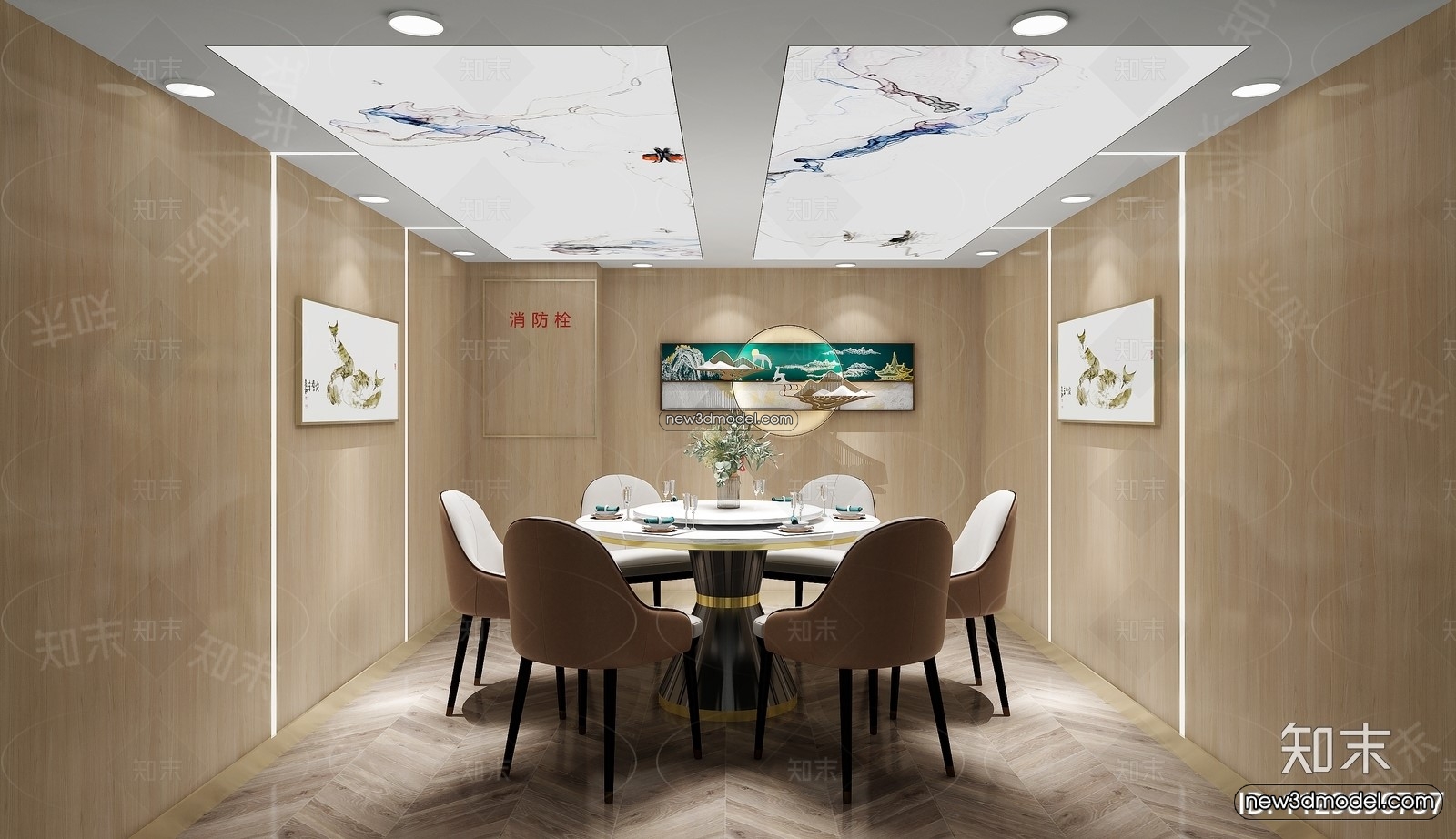 Seafood Restaurant 3D Scene – 3D Blocks – 056 – VRAY - thumbnail 3