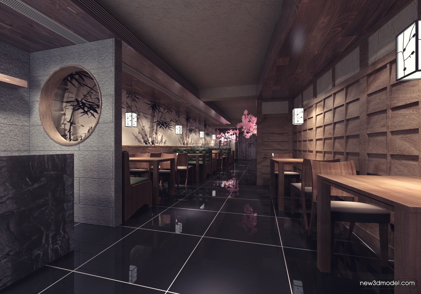 Buffet Restaurant of Hotels 3D Scenes – 3D Blocks – 108 – VRAY - thumbnail 2