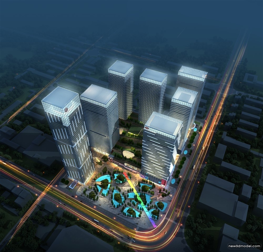 3D Models of Commercial Building – Exterior 3D Scenes – 1105 – VRAY - thumbnail 5