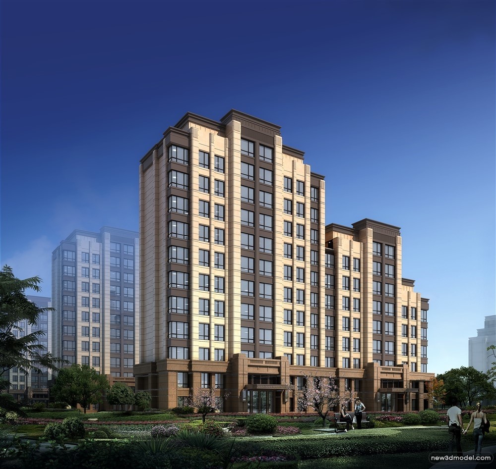 3D Models of Commercial Building – Exterior 3D Scenes – 457 – VRAY - thumbnail 4