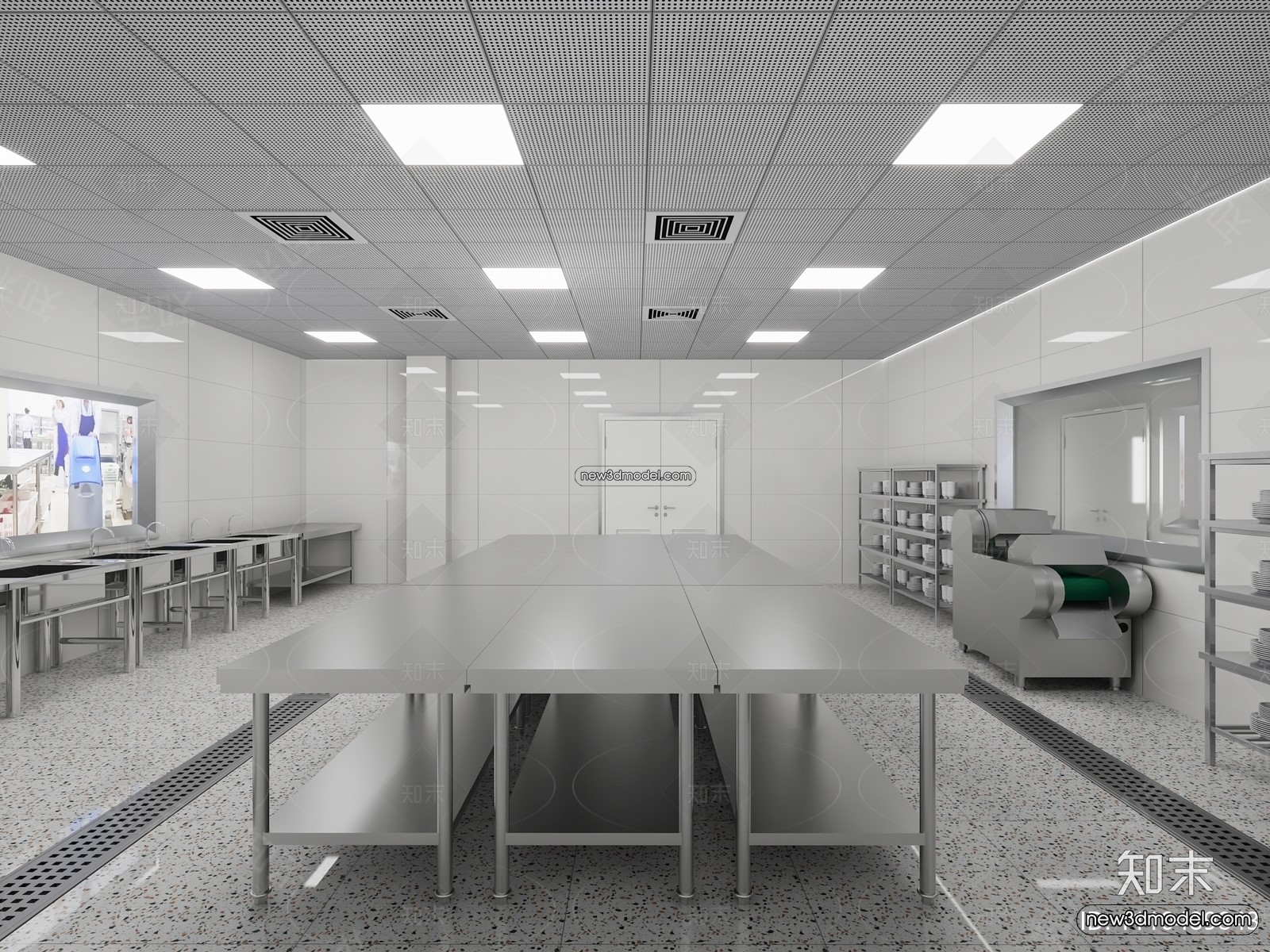 Restaurant Kitchen 3D Models – 3D Scene – 033 – VRAY - thumbnail 3