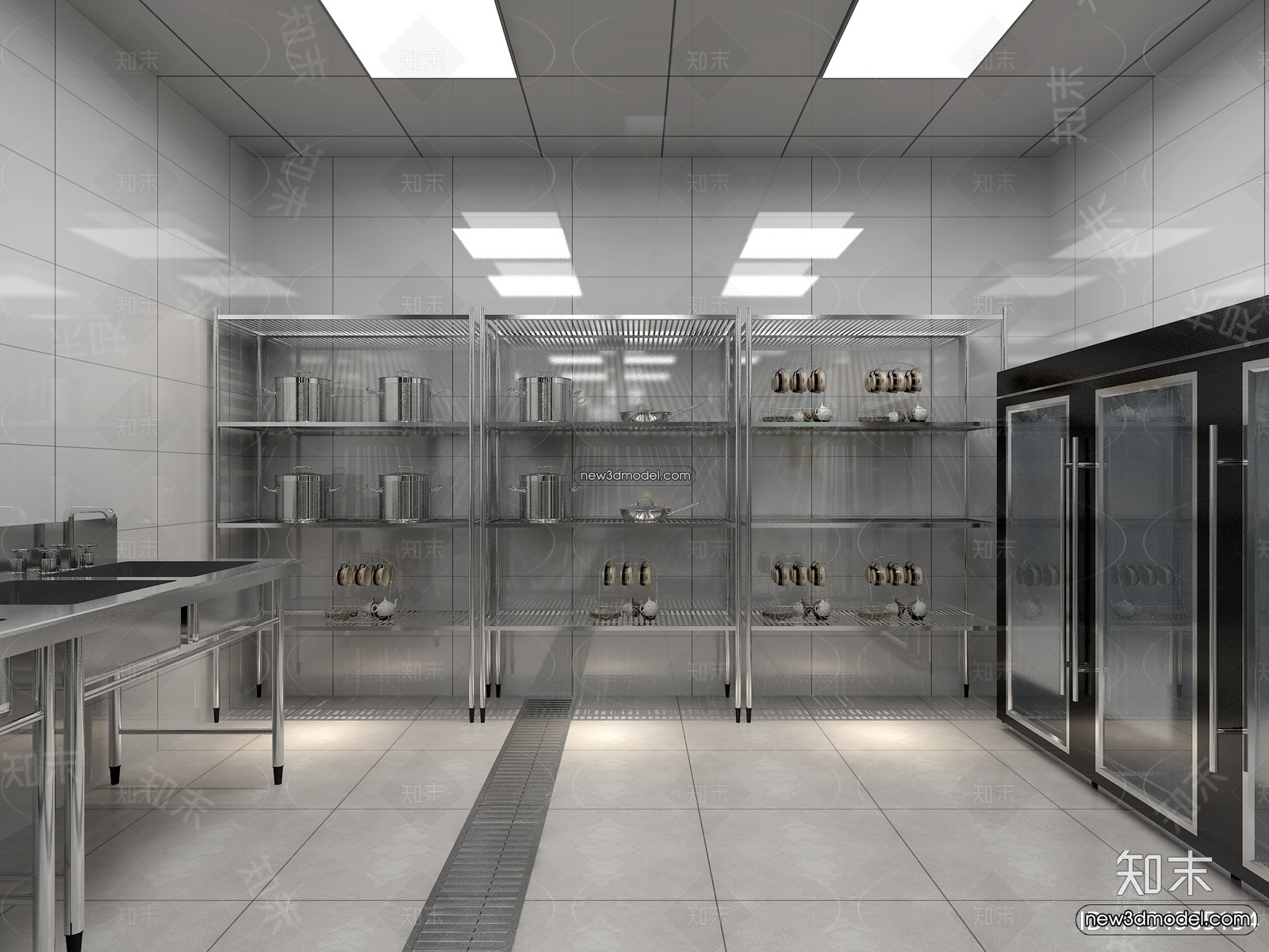 Restaurant Kitchen 3D Models – 3D Scene – 003 – VRAY - thumbnail 4