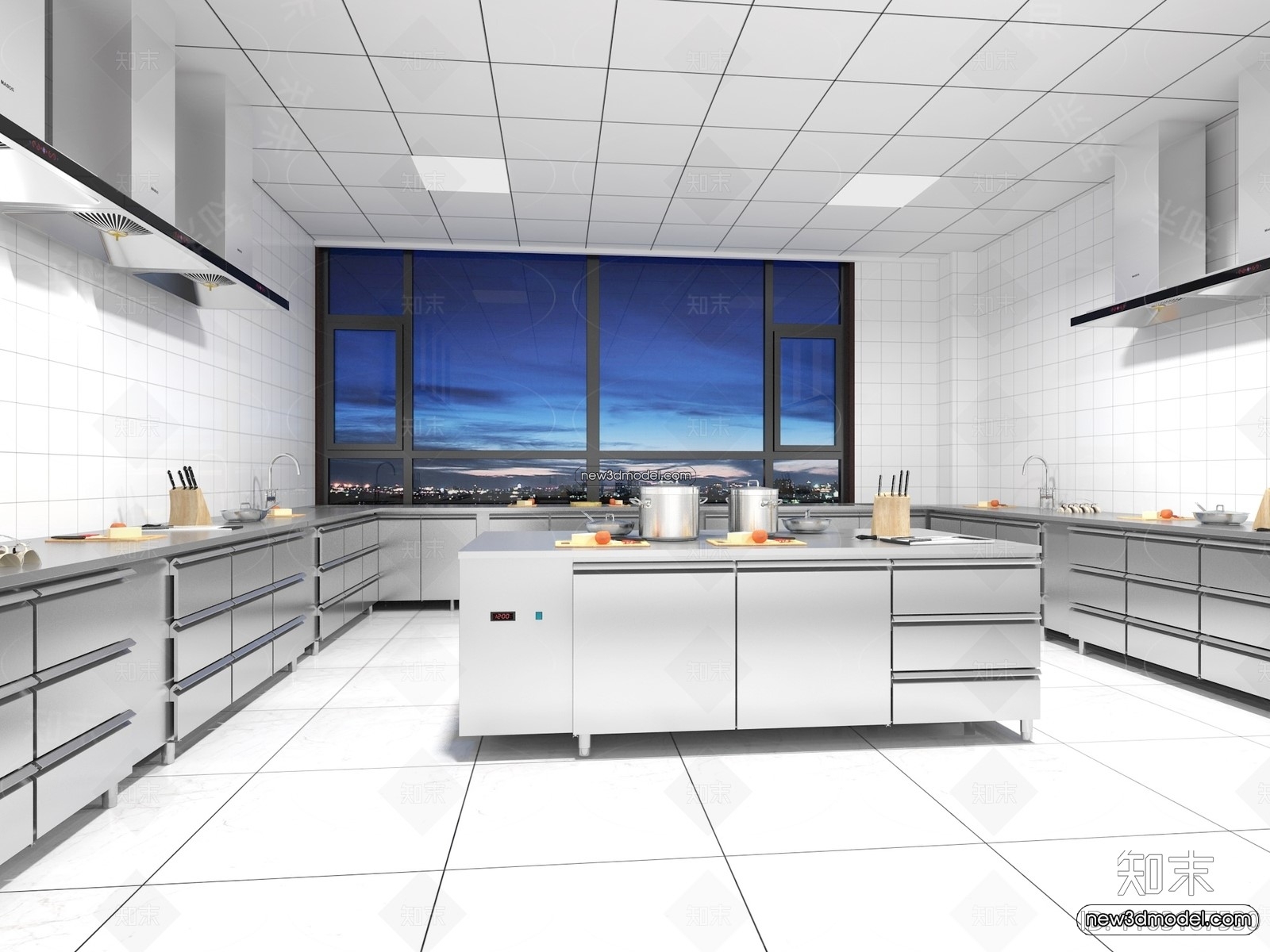 Restaurant Kitchen 3D Models – 3D Scene – 088 – VRAY - thumbnail 2