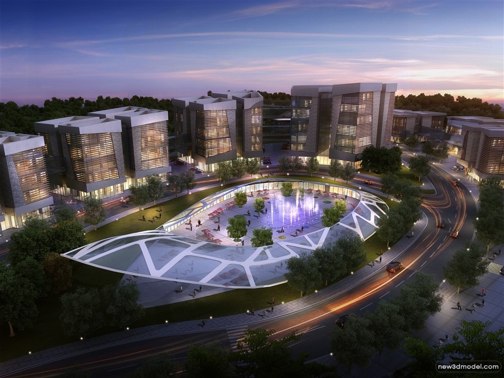 3D Models of Commercial Building – Exterior 3D Scenes – 621 – VRAY - thumbnail 2