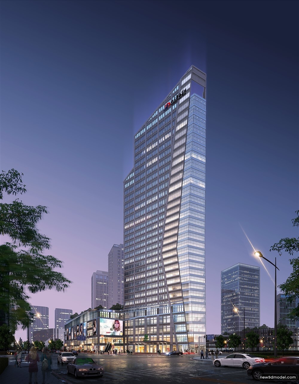3D Models of Commercial Building – Exterior 3D Scenes – 461 – VRAY - thumbnail 3