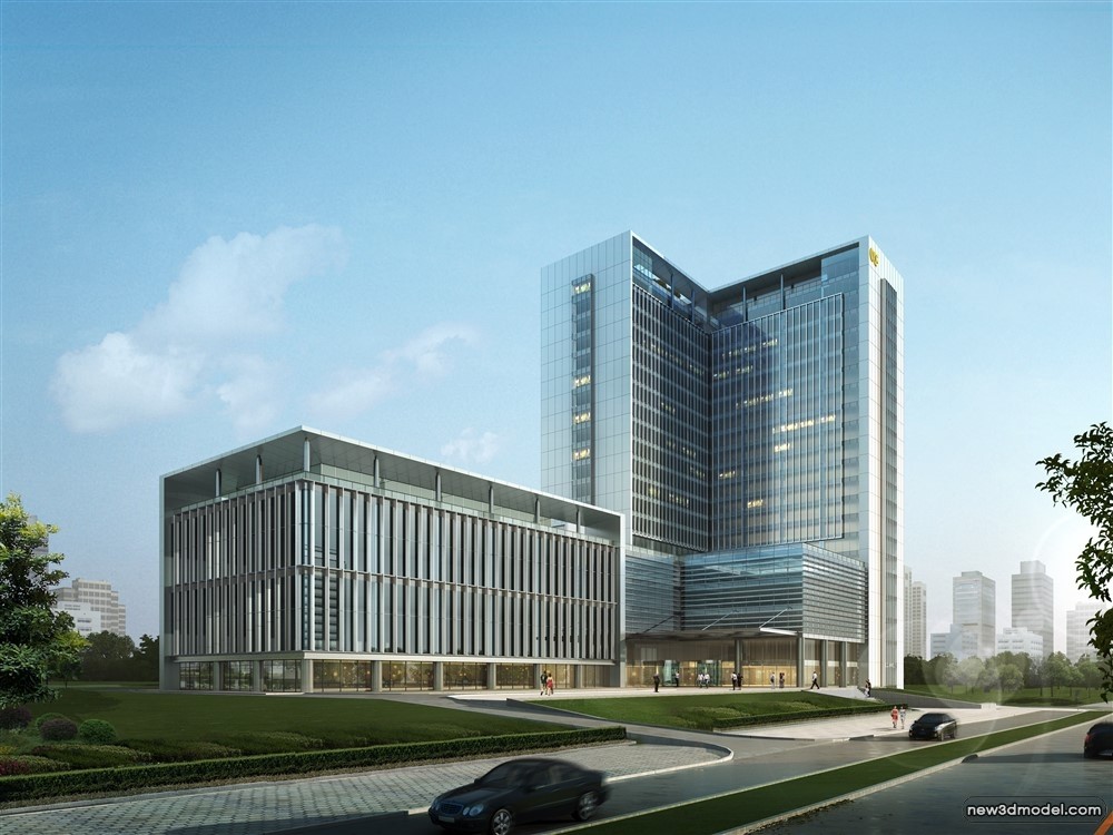 3D Models of Commercial Building – Exterior 3D Scenes – 463 – VRAY - thumbnail 3